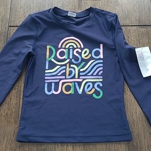 Raised by waves long-sleeved rash guard